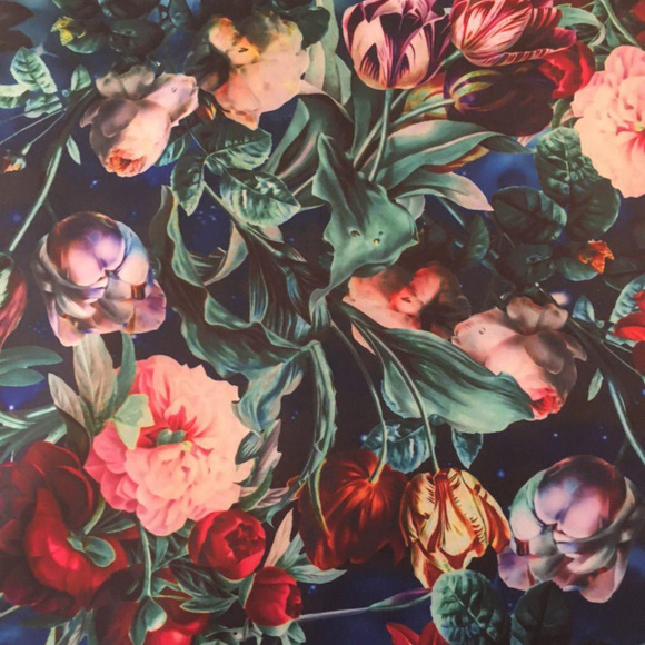 Alexia Admor Floral Cold-Shoulder Midi Cocktail Dress Ruffle Sleeve ,Size S,NEW - Picture 5 of 9